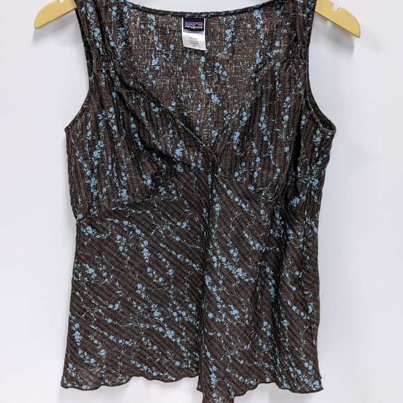 Patagonia Floral Tank Top, Hemp, High-back Tank Top, Ladies 12, Retro / Vintage - Picture 5 of 12